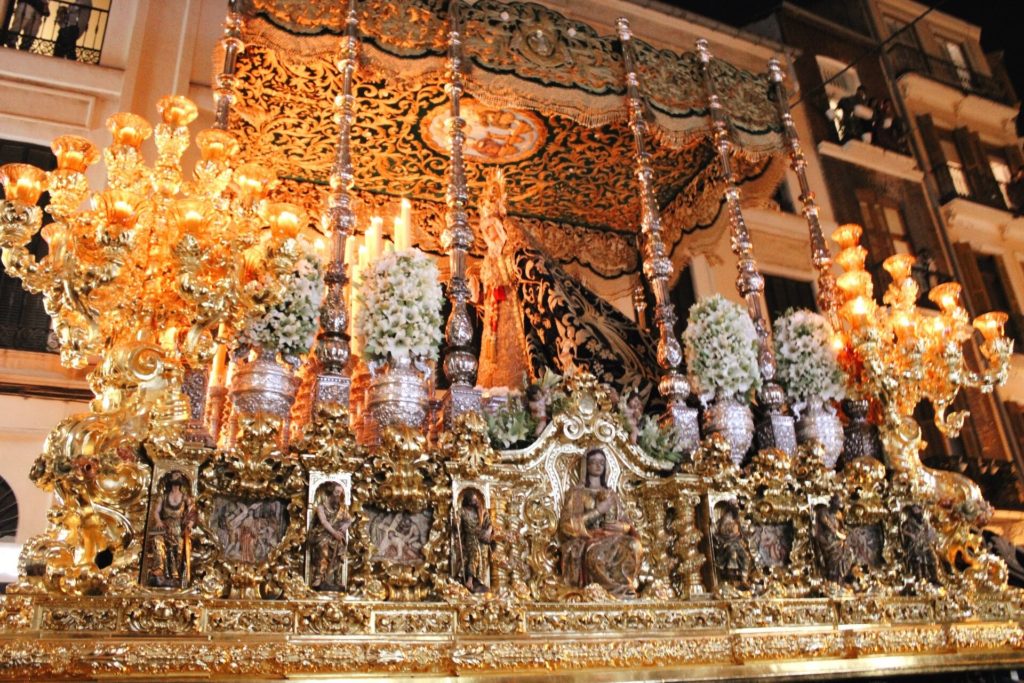 Virgin Mary Throne in Semana Santa procession