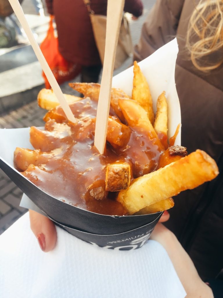 Eat fries with Peanut Sauce in the Netherlands 