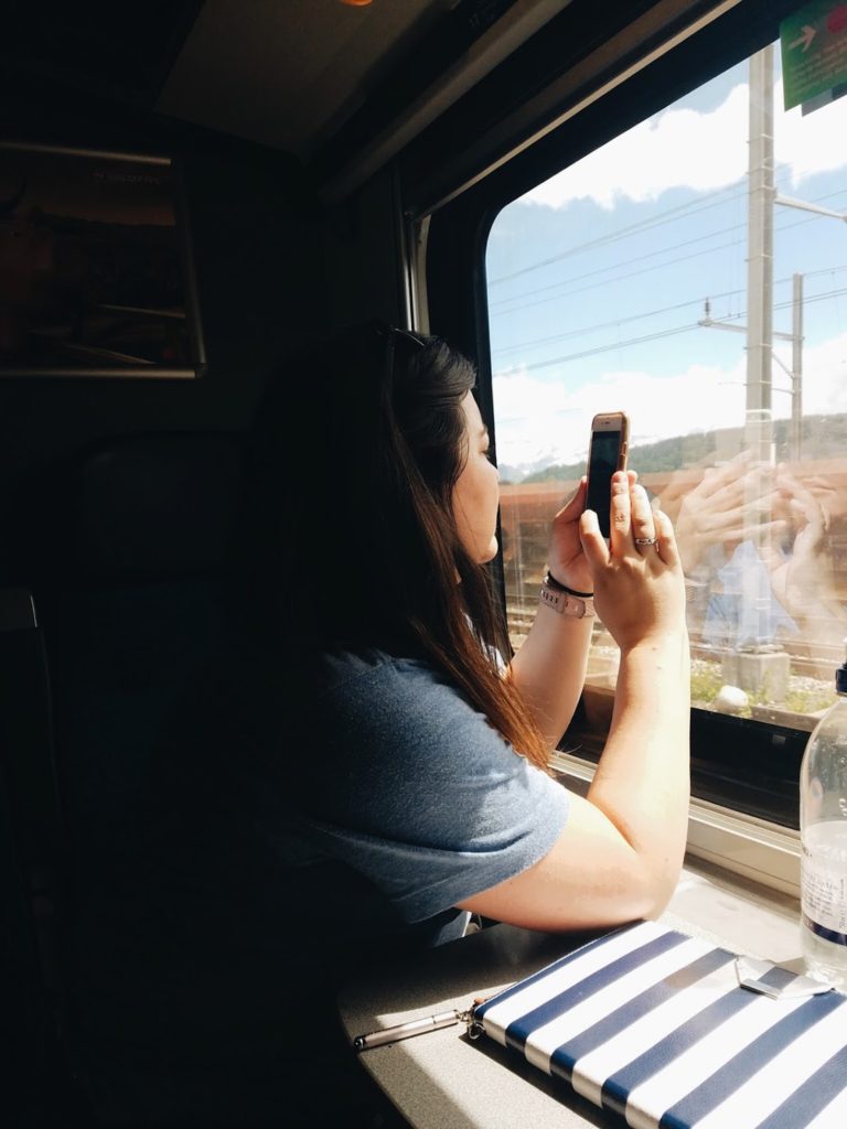 The train ride from Visp to Zermatt in Switzerland