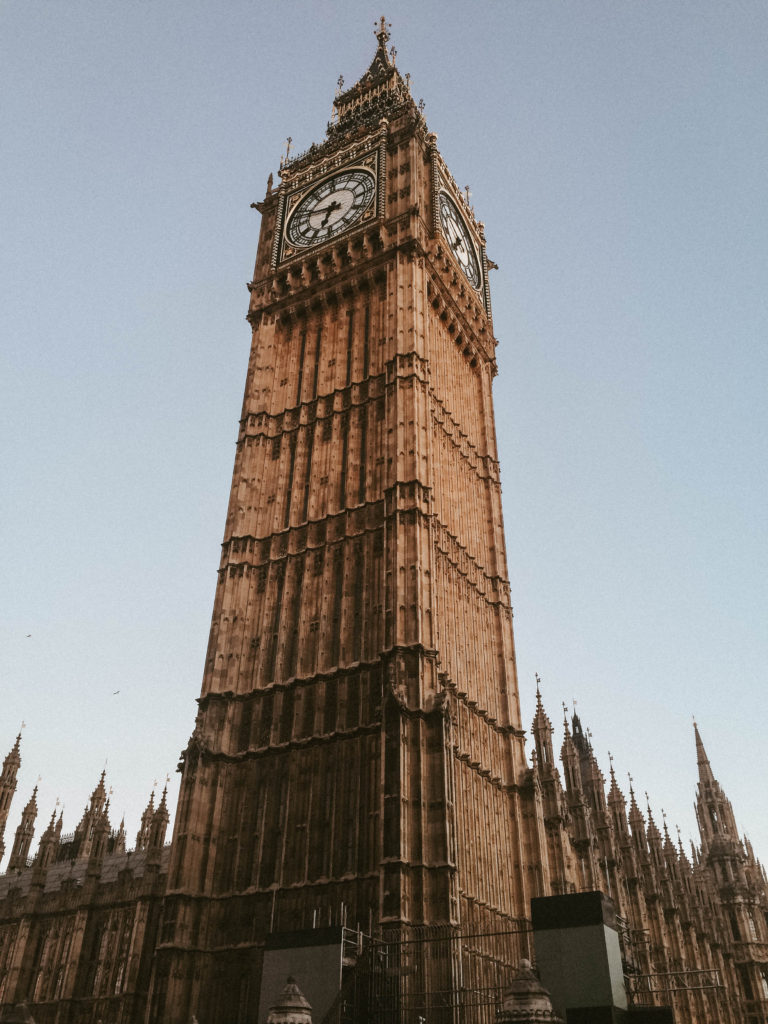 The Parliament Tower (Big Ben) in London